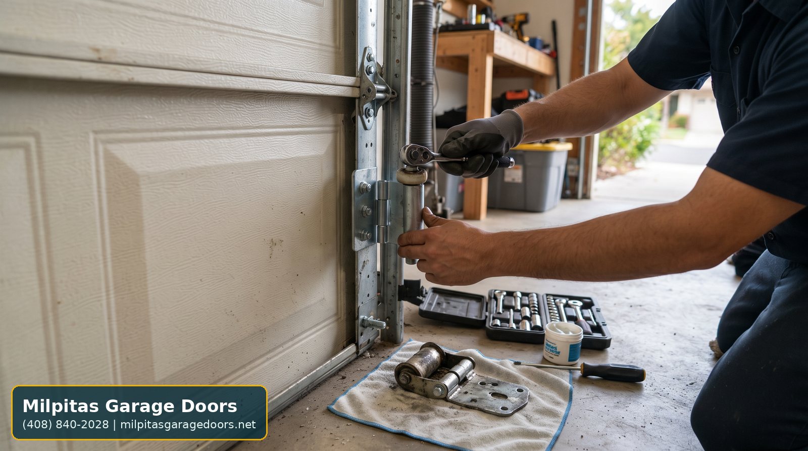 garage door roller repair Milpitas service image for Milpitas Garage Doors
