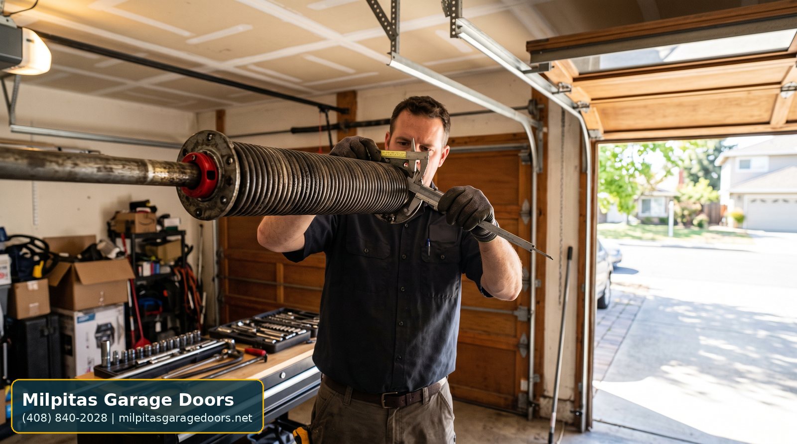 garage door spring replacement Milpitas service image for Milpitas Garage Doors