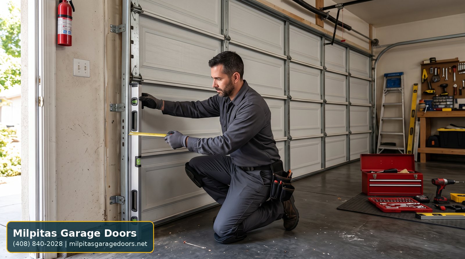 garage door track repair Milpitas service image for Milpitas Garage Doors