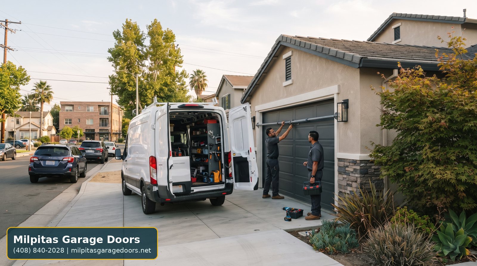 Great Mall area garage door repair service image for Milpitas Garage Doors